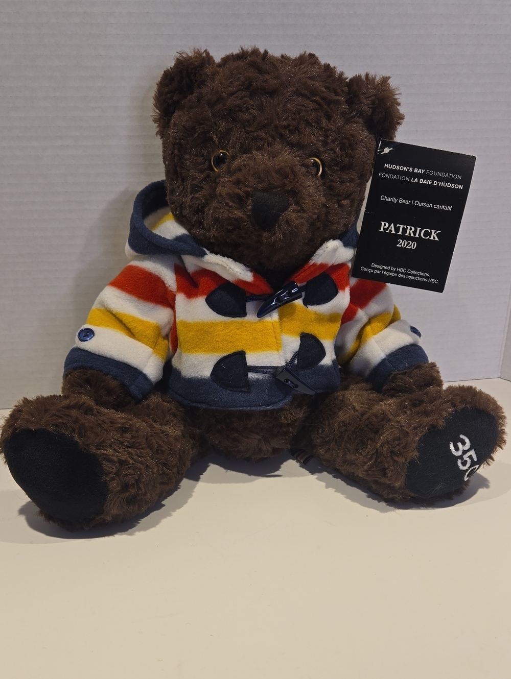 Hudson's Bay Company 350th Anniversary Patrick Charity Teddy Bear Plush 2020